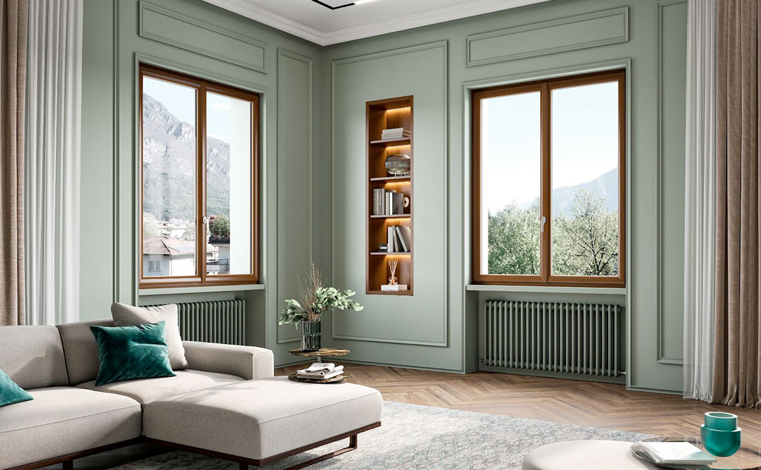 Infissi in PVC effetto legno di Oknoplast