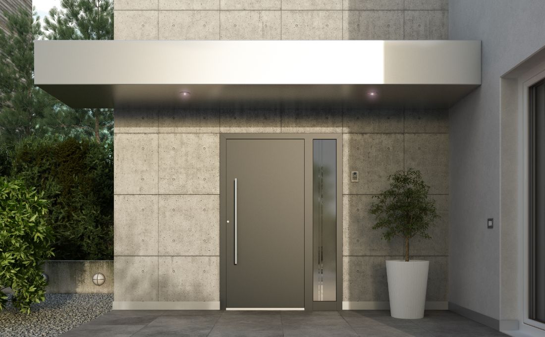 porta-alluminio-grigia-ingresso-casa-stile-moderno