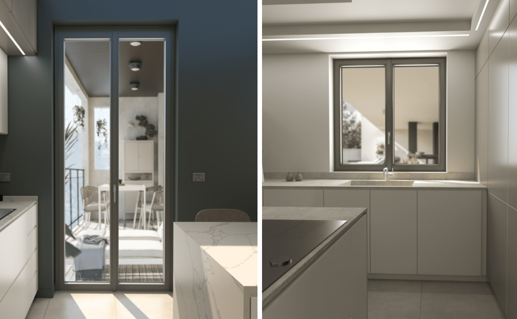 idee abbinamento finestre alluminio in casa