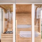 Sauna panoramica sulla terrazza