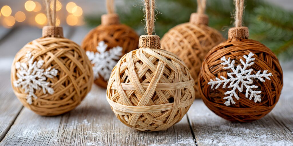 Palline di Natale boho chic