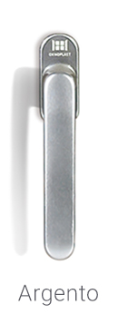 maniglia arrotondata argento oknoplast