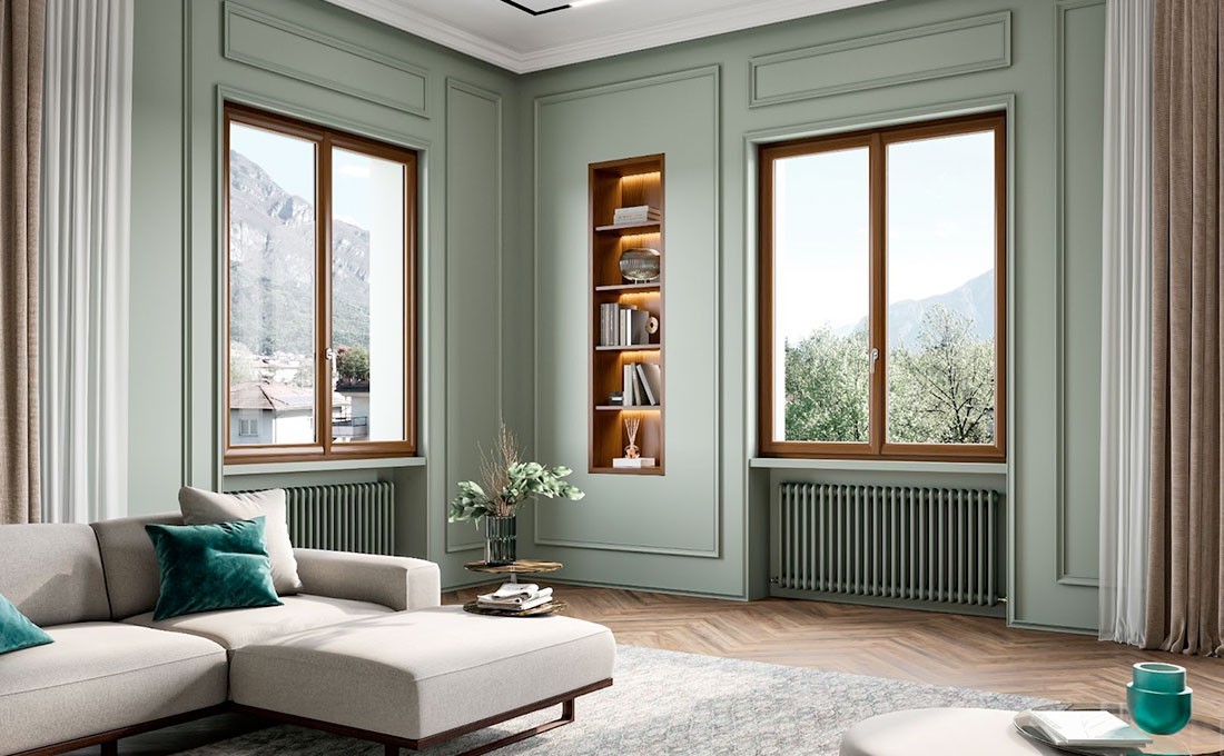 Infissi in PVC effetto legno di Oknoplast