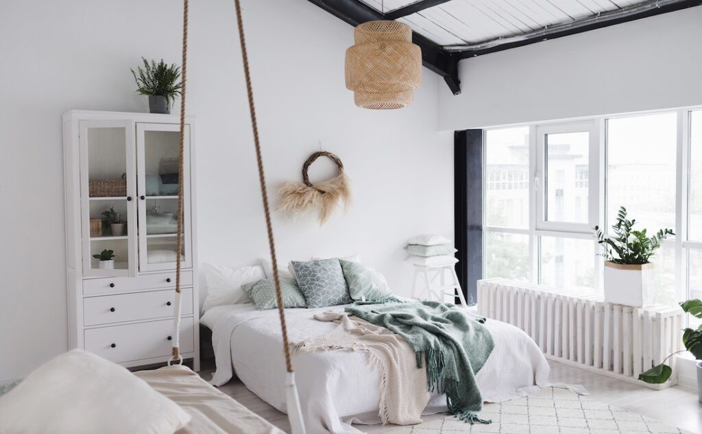 Camera da letto in stile scandinavo