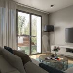 Zona living con porta finestra Prolux Evolution di Oknoplast