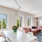 villa a Cernobbio ristrutturata con infissi Oknoplast dettaglio della zona living