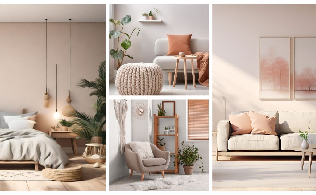 collage con idee di arredamento