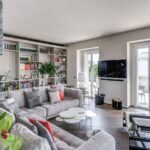 zona living attico Vigevano ristrutturato con infissi Oknoplast