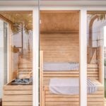 Sauna panoramica sulla terrazza
