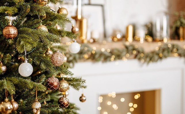 Albero di Natale oro e rame